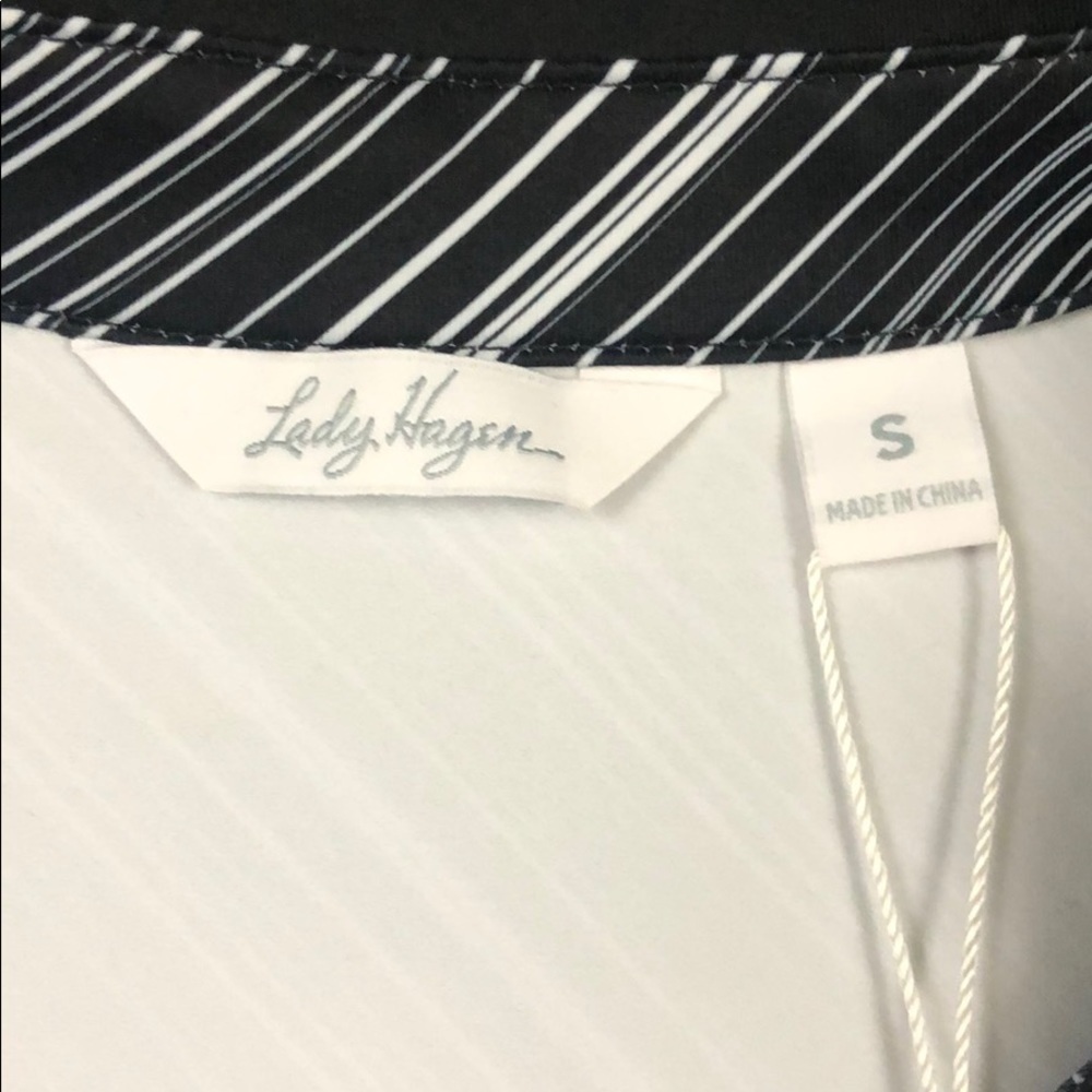Lady Hagen Empower Collection Stripe Yoke polo - Picture 3 of 6
